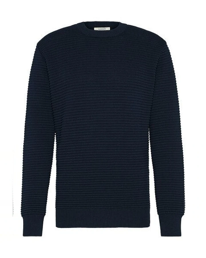 Wunderwerk Herren Strick Pullover aus Bio Baumwolle "Crewknit crossrib male"