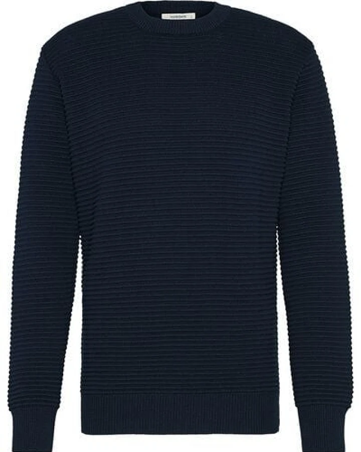 Wunderwerk Herren Strick Pullover aus Bio Baumwolle "Crewknit crossrib male"