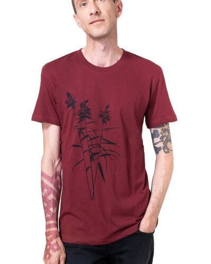 Hirschkind Bio- & Fair-Trade-Männershirt "Schilf" weinrot