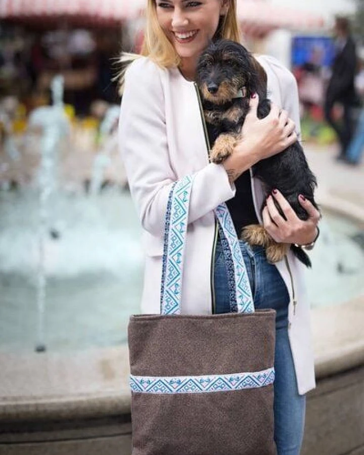 manbefair TWEED SHOPPER CELINE braun