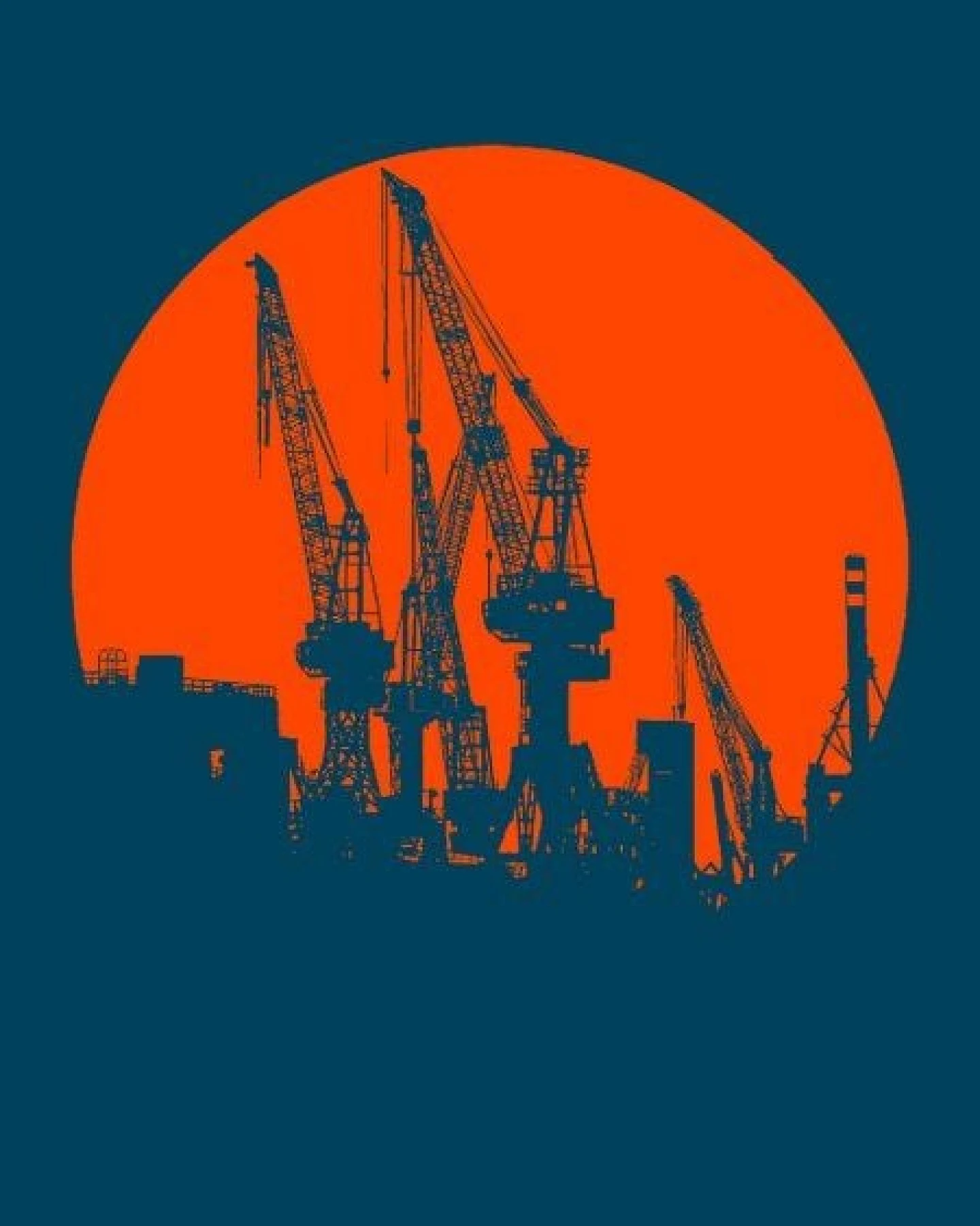 T-Shirtladen-Marktstrasse GmbH Kräne blaugrau Girl-T-Shirt – Ansicht 3