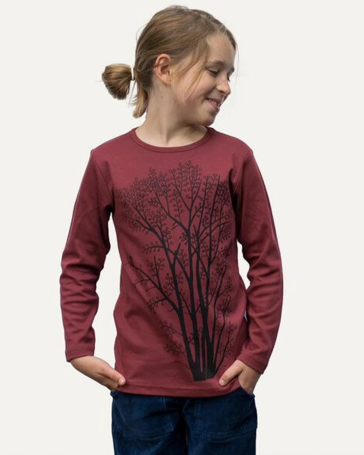 Cmig Erle mit Elster Langarmshirt für Kinder – Ansicht 2