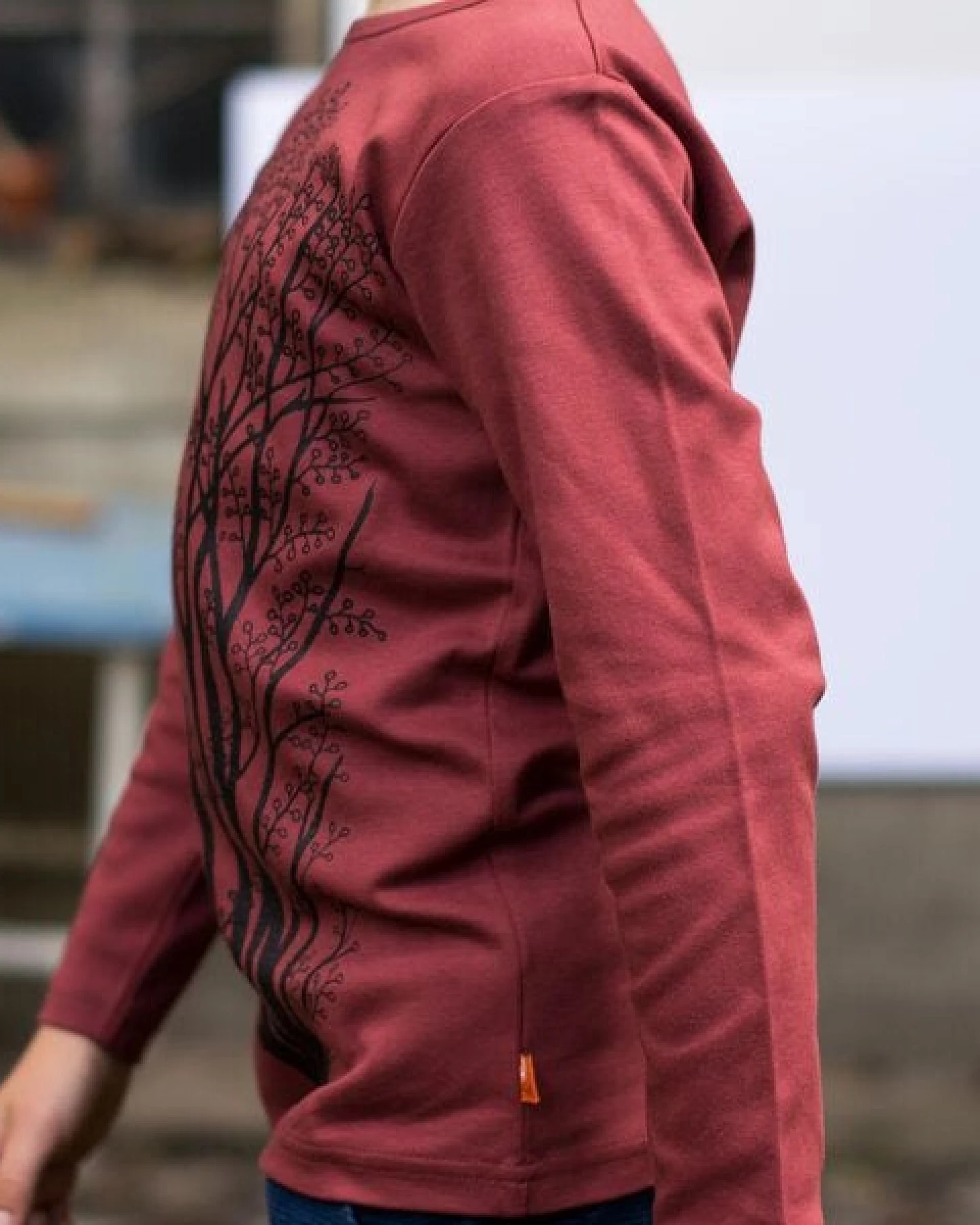 Cmig Erle mit Elster Langarmshirt für Kinder – Ansicht 4