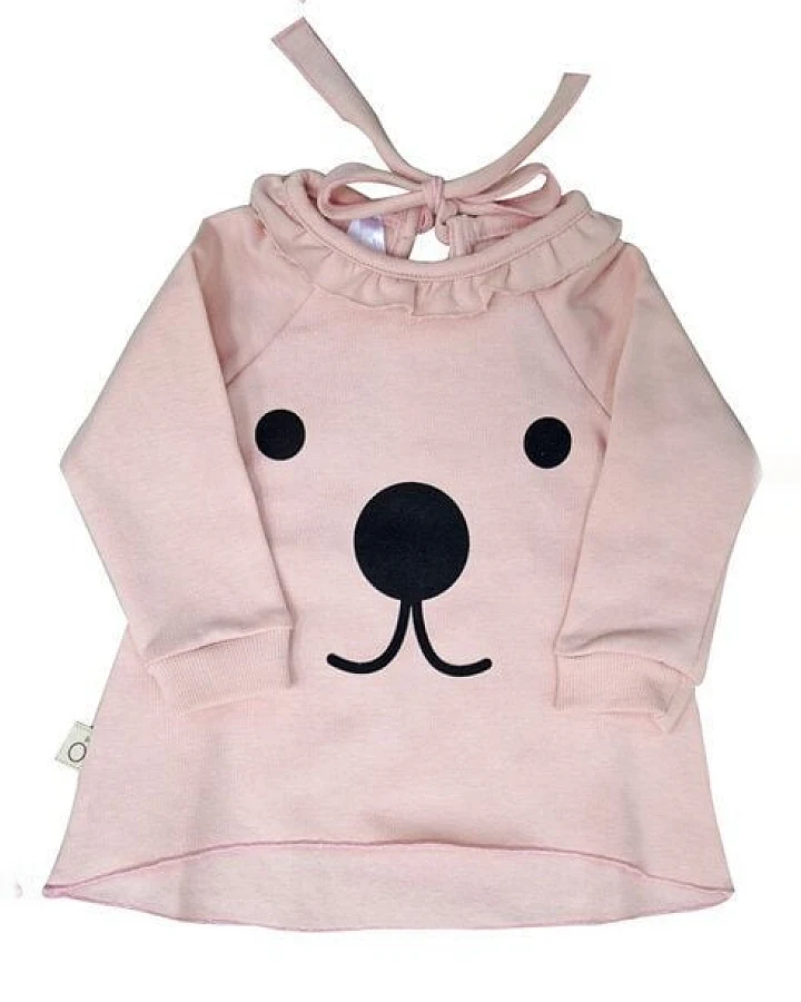 CORA happywear Baby Sweatshirt aus Bio-Baumwolle "Julia" rosa