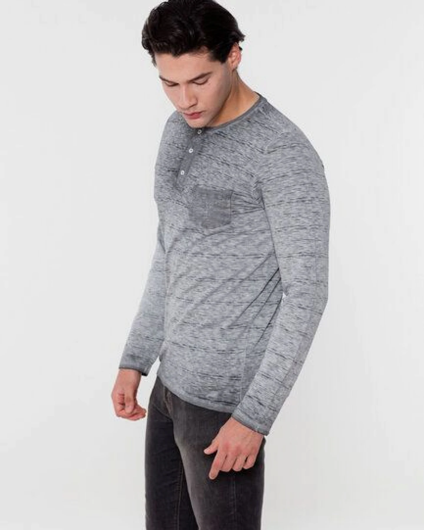 ORGANICATION MOR-4067 HERREN GARMENT DYED LANGARM T-SHIRT – Ansicht 2