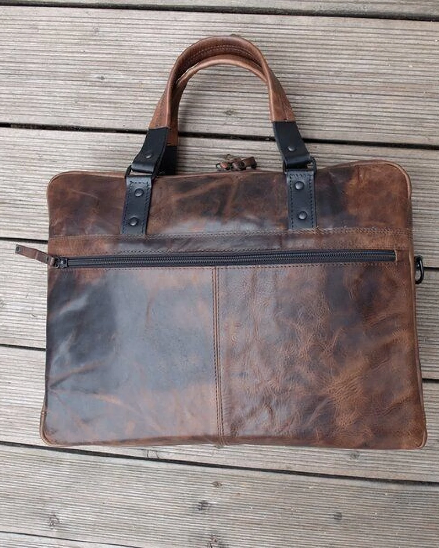 manbefair LAPTOPTASCHE SAM leder smokey braun – Ansicht 4