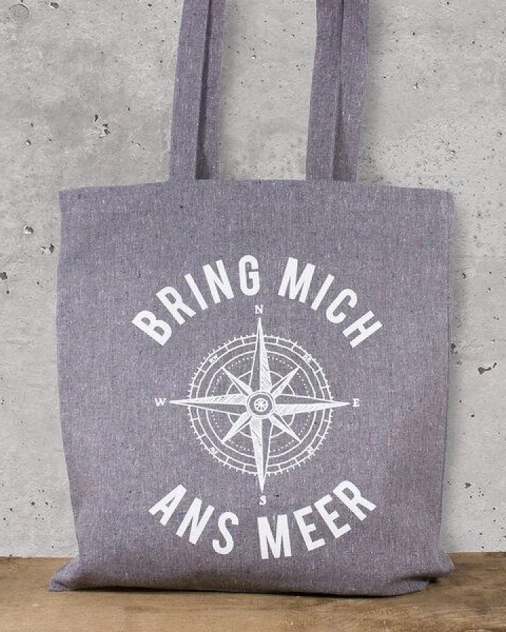 Bow & Hummingbird Baumwoll-Beutel "Bring mich ans Meer"