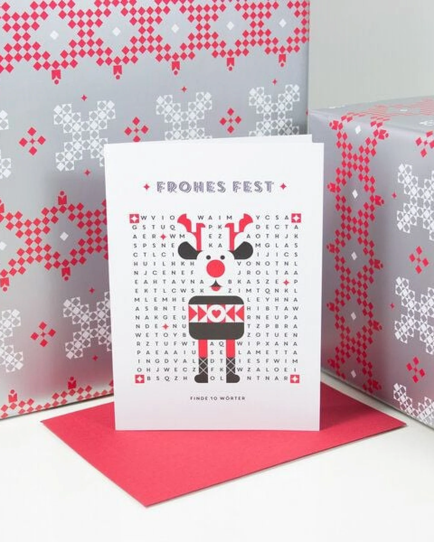 Bow & Hummingbird Grußkarte Rudolph – Ansicht 3