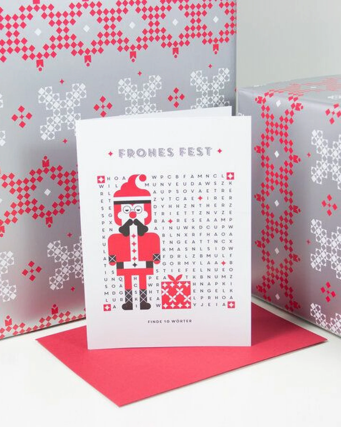 Bow & Hummingbird Grußkarte Weihnachtsmann – Ansicht 4