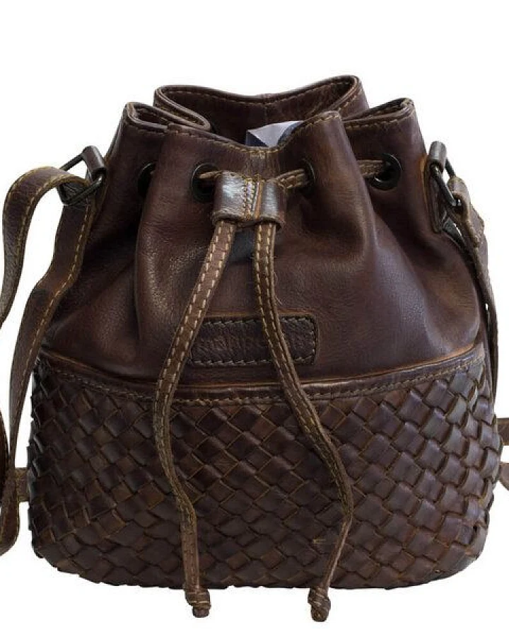 manbefair BEUTELTASCHE SYDNEY leder schokobraun