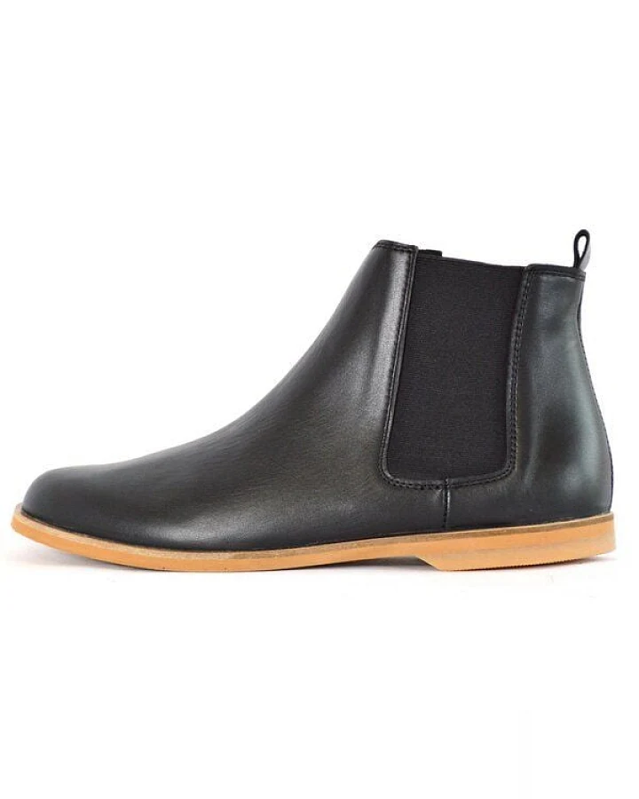 SORBAS '88 Leder Chelsea Boots in Schwarz