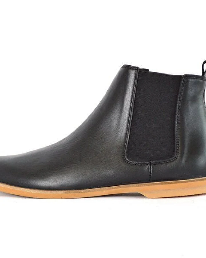 SORBAS '88 Leder Chelsea Boots in Schwarz