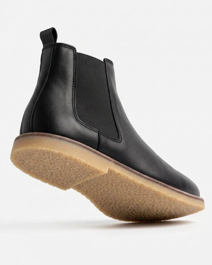 SORBAS '88 Leder Chelsea Boots in Schwarz