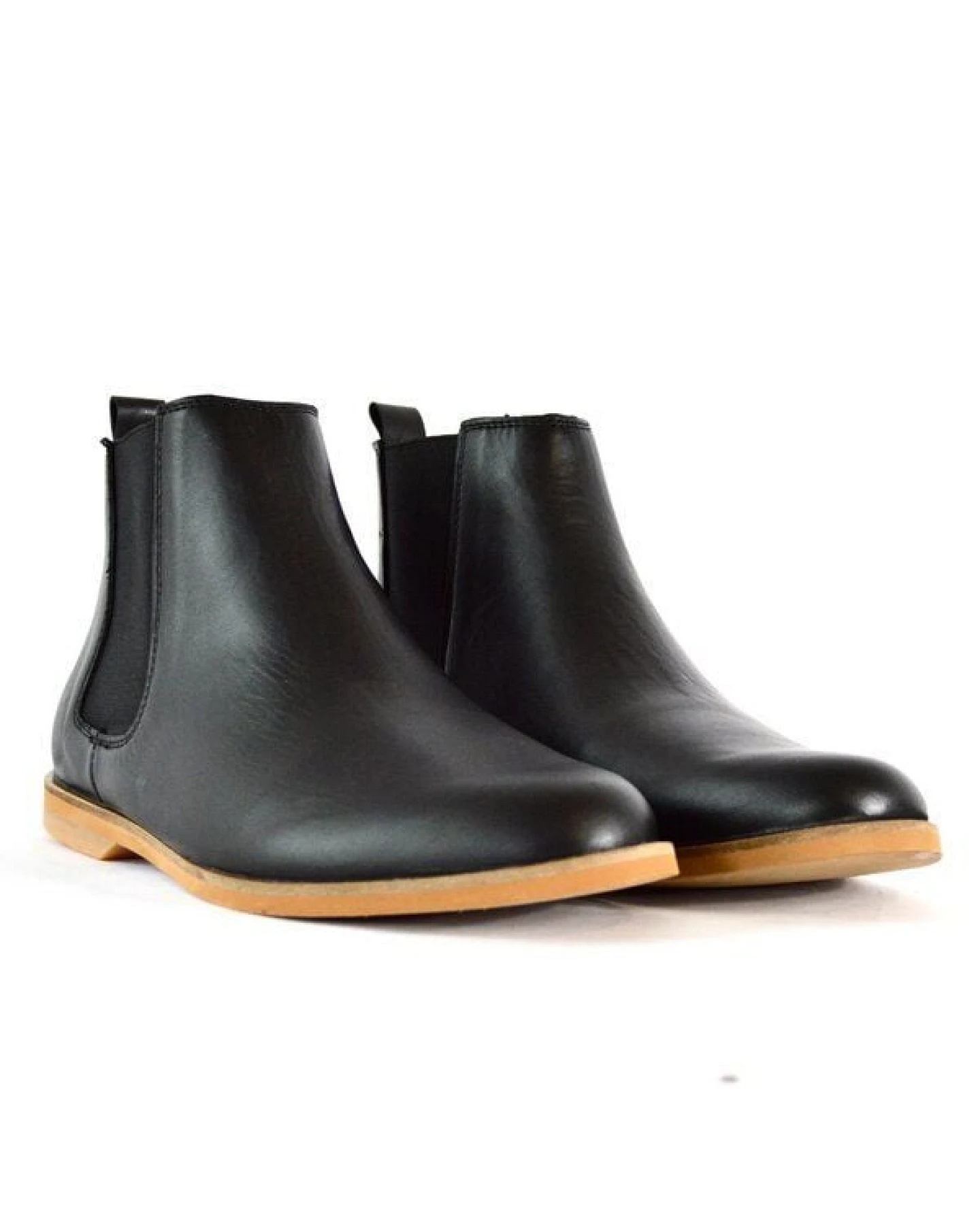 SORBAS '88 Leder Chelsea Boots in Schwarz – Ansicht 2