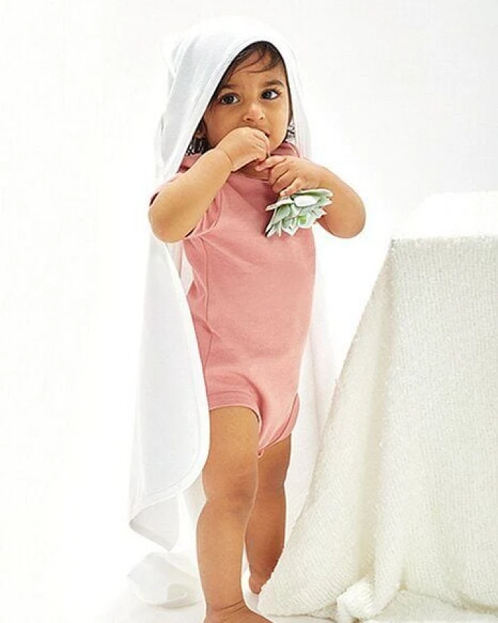 Babybugz Kapuzenhandtuch Baby Organic Hooded Blanket Badetuch mit Kapuze Weiß