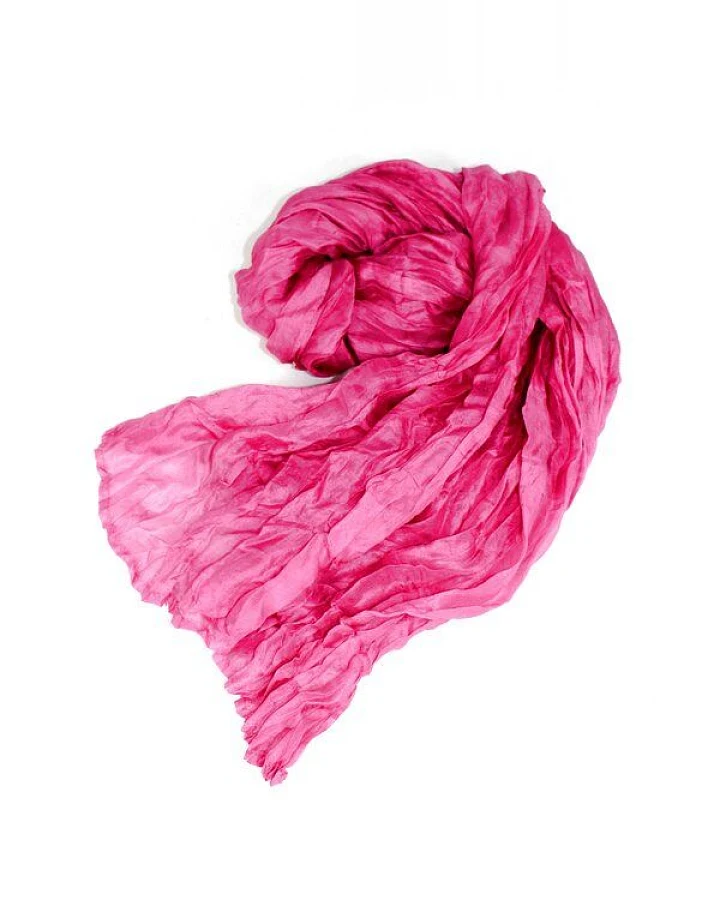 Schönes aus Indochina Seidenschal Crinkle pink