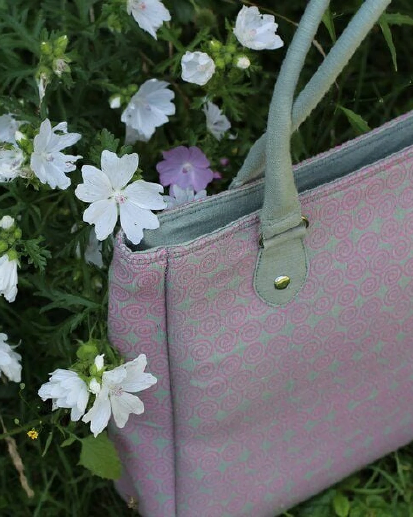 Schönes aus Indochina Eleganter Shopper grau-fuchsia – Ansicht 3
