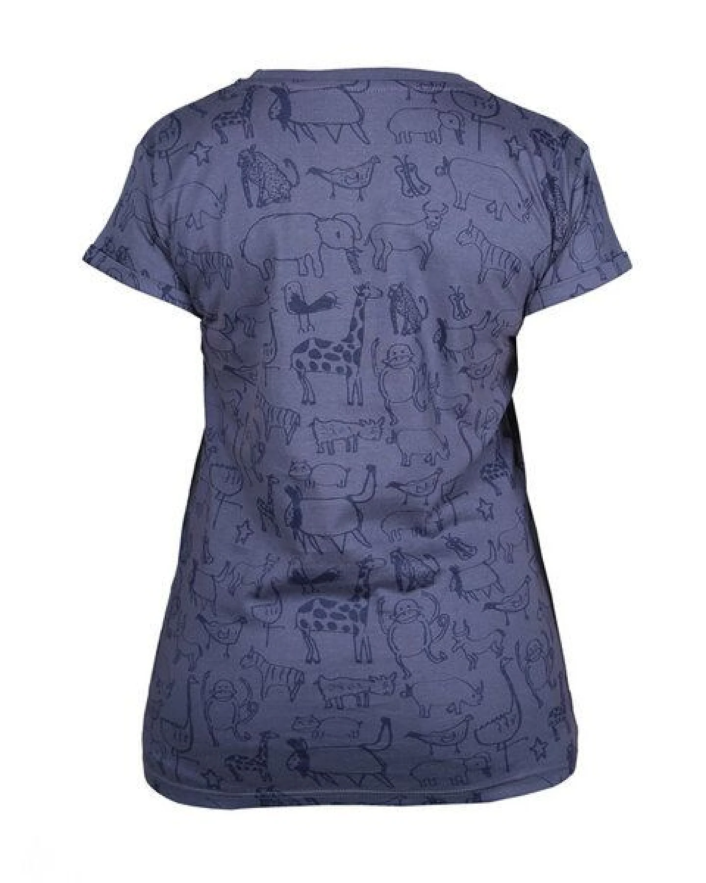 Kipepeo-Clothing Gemustertes Damen T-Shirt aus Bio-Baumwolle "Wanyama" charcoal grau – Ansicht 4