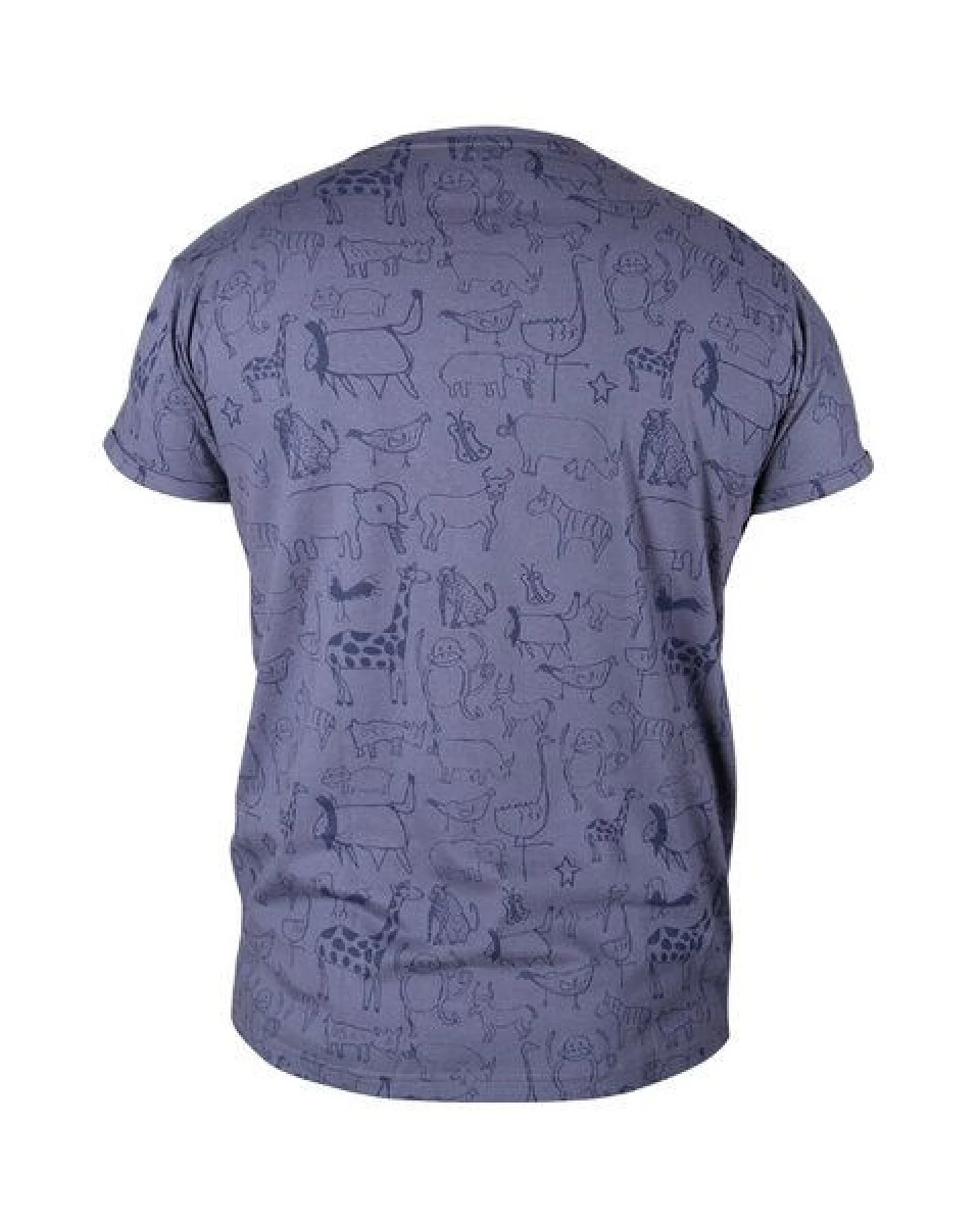 Kipepeo-Clothing Gemustertes Herren T-Shirt aus Bio-Baumwolle WANYAMA charcoal grau – Ansicht 4