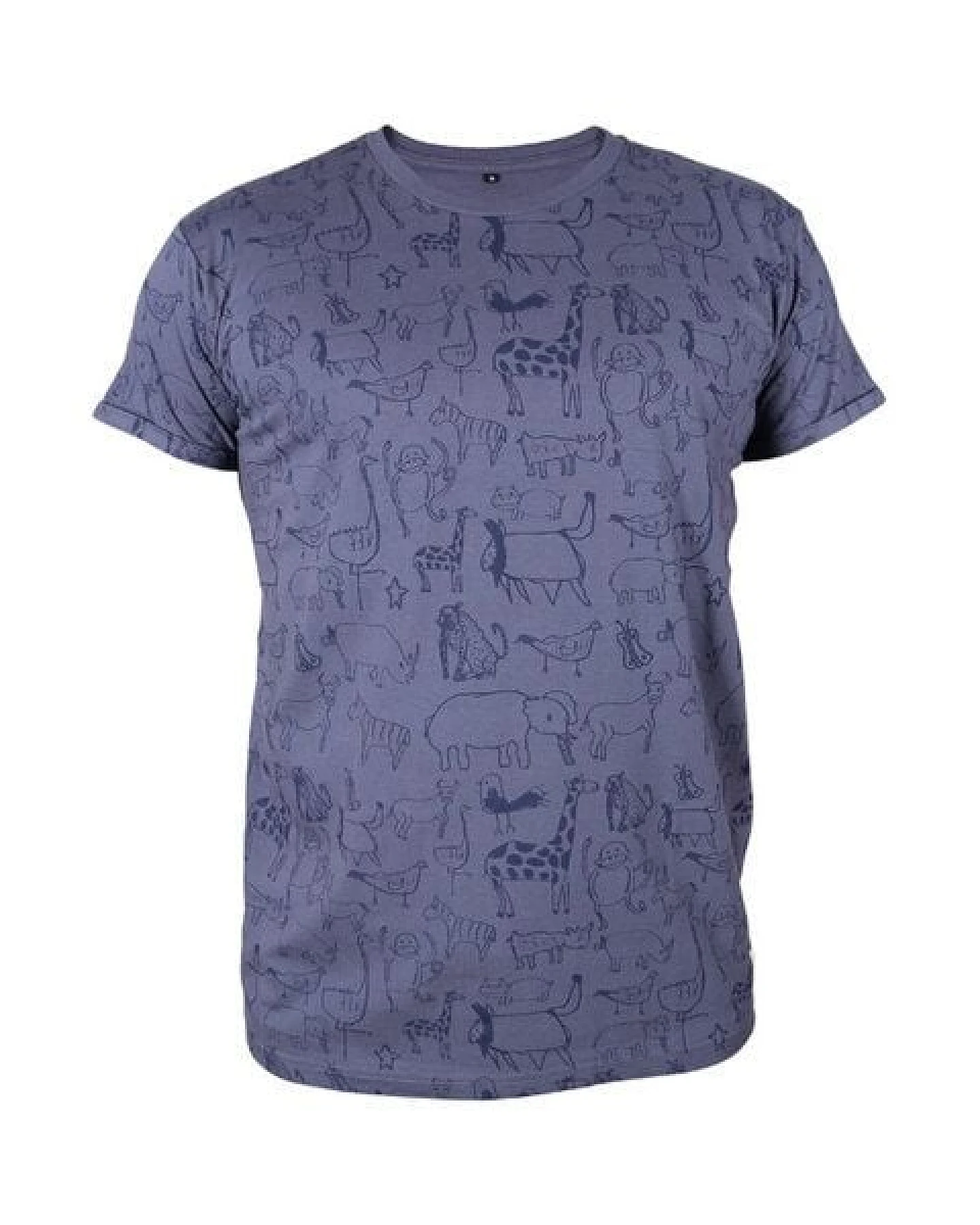 Kipepeo-Clothing Gemustertes Herren T-Shirt aus Bio-Baumwolle WANYAMA charcoal grau – Ansicht 3