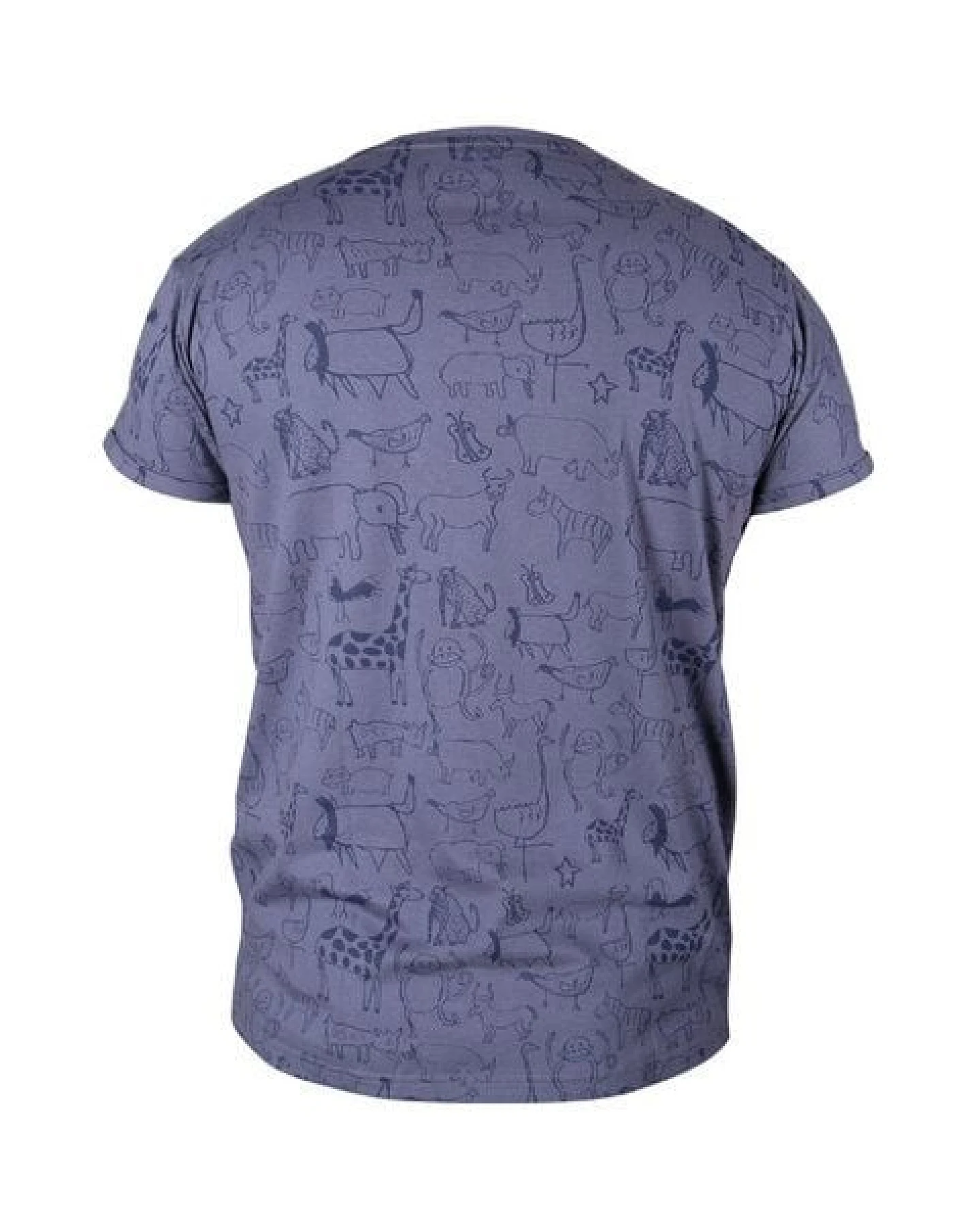 Kipepeo-Clothing Gemustertes Herren T-Shirt aus Bio-Baumwolle WANYAMA charcoal grau – Ansicht 4