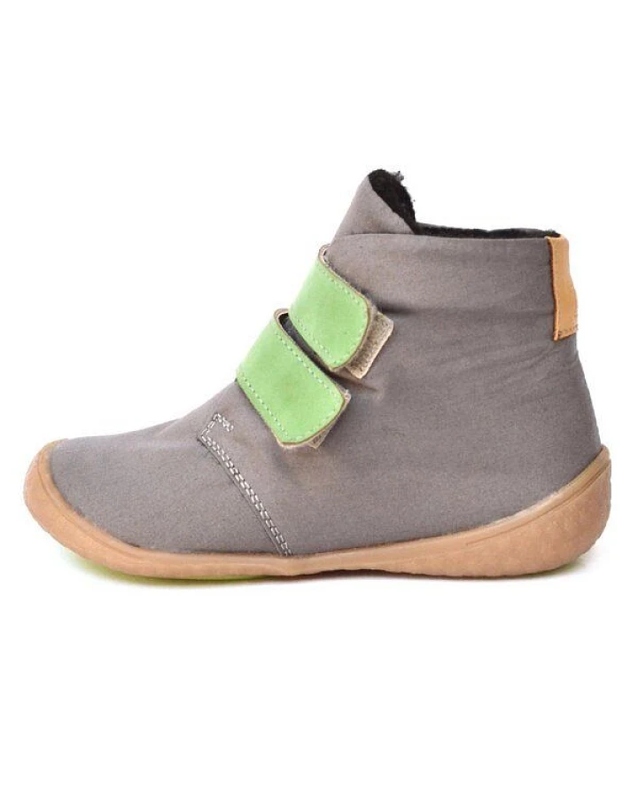 SORBAS Kids One vegane Kinderschuhe Grey + Green / Yellow