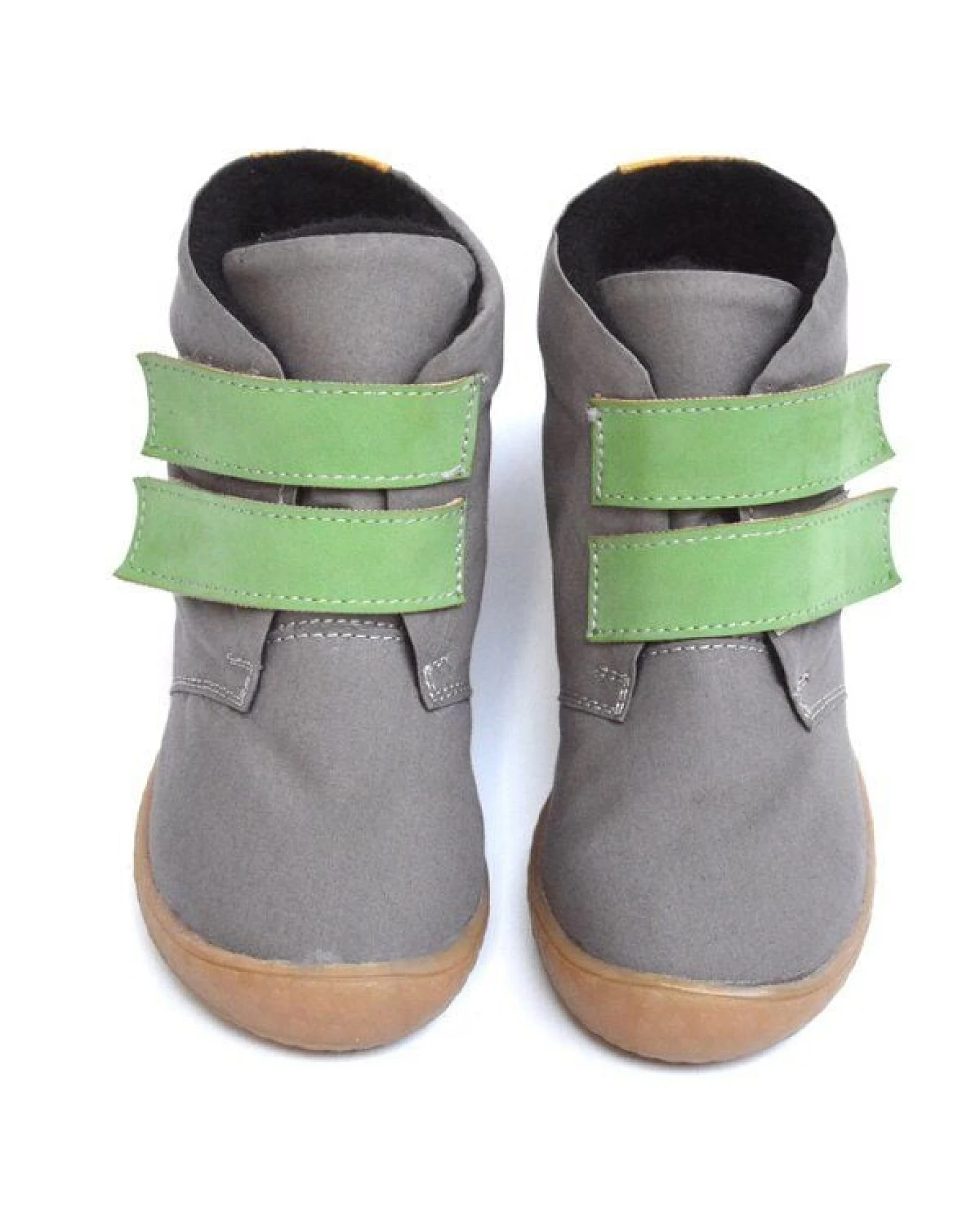 SORBAS Kids One vegane Kinderschuhe Grey + Green / Yellow – Ansicht 4