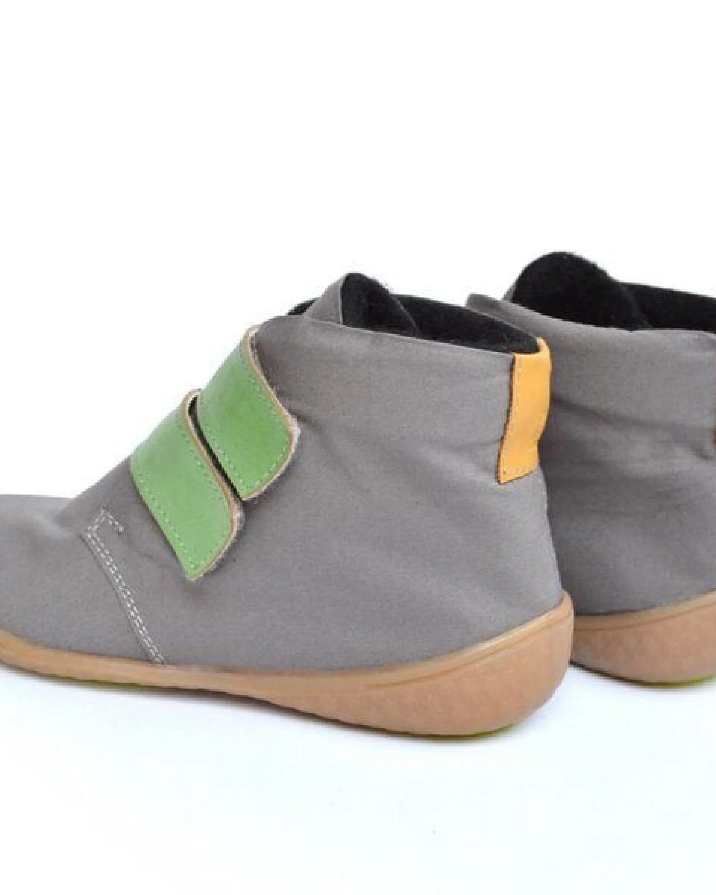 SORBAS Kids One vegane Kinderschuhe Grey + Green / Yellow – Ansicht 3