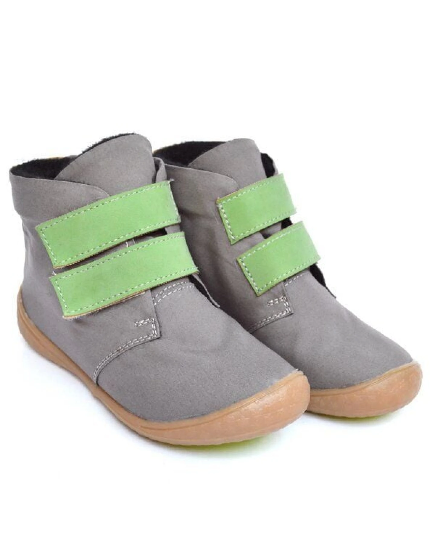 SORBAS Kids One vegane Kinderschuhe Grey + Green / Yellow – Ansicht 2