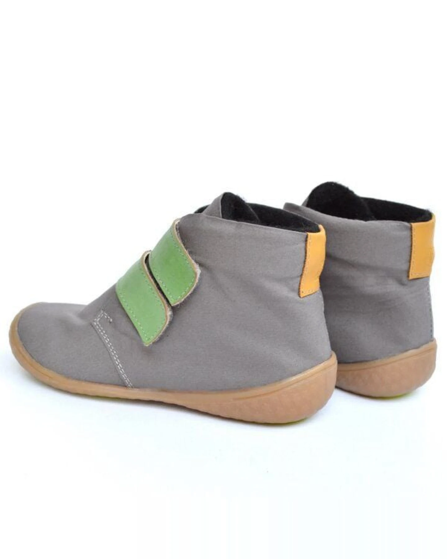 SORBAS Kids One vegane Kinderschuhe Grey + Green / Yellow – Ansicht 3