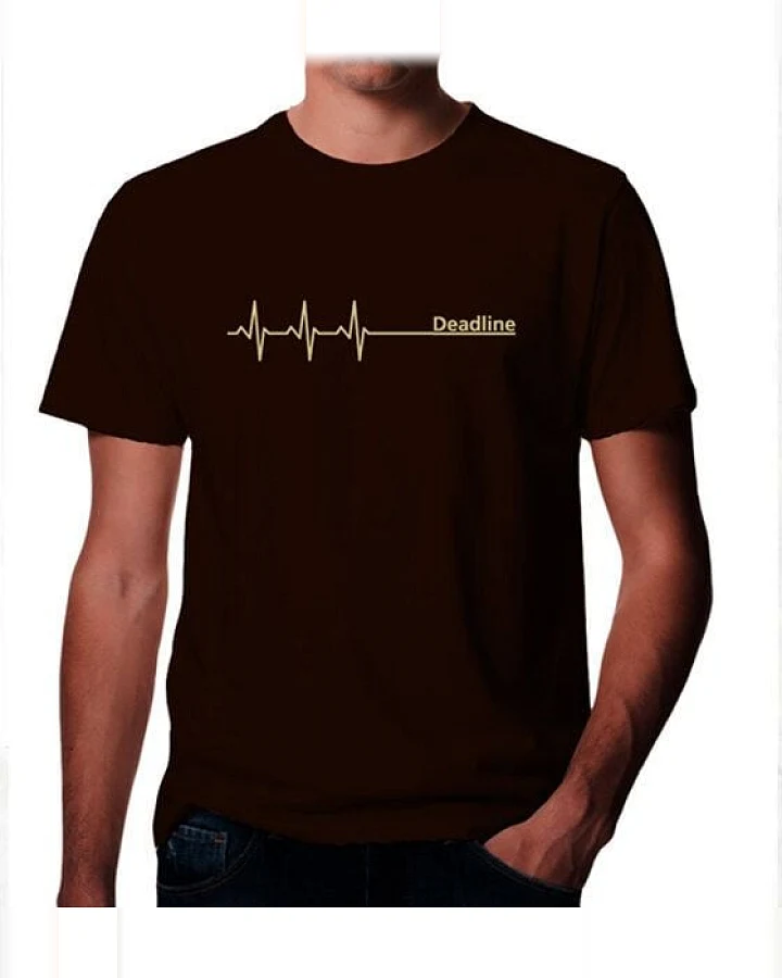 Picopoc Deadline T-Shirt in Braun & Beige