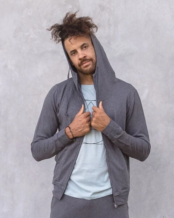 Jaya LEON MELANGE - Männer - Hoodie für Yoga und Freizeit aus Biobaumwolle