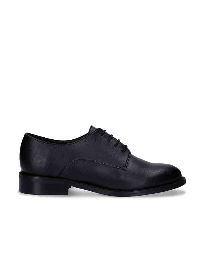 NAE Damen vegan Derby Schuhe Obe Schwarz