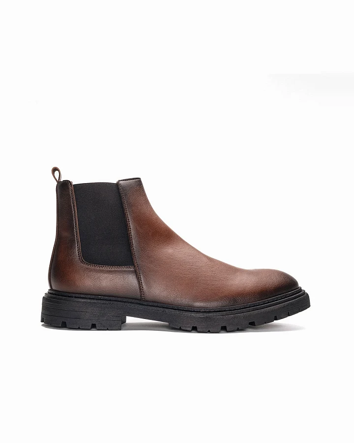 NAE Herren vegan Chelsea Stiefel Lukas Braun