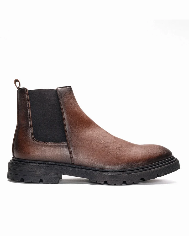 NAE Herren vegan Chelsea Stiefel Lukas Braun