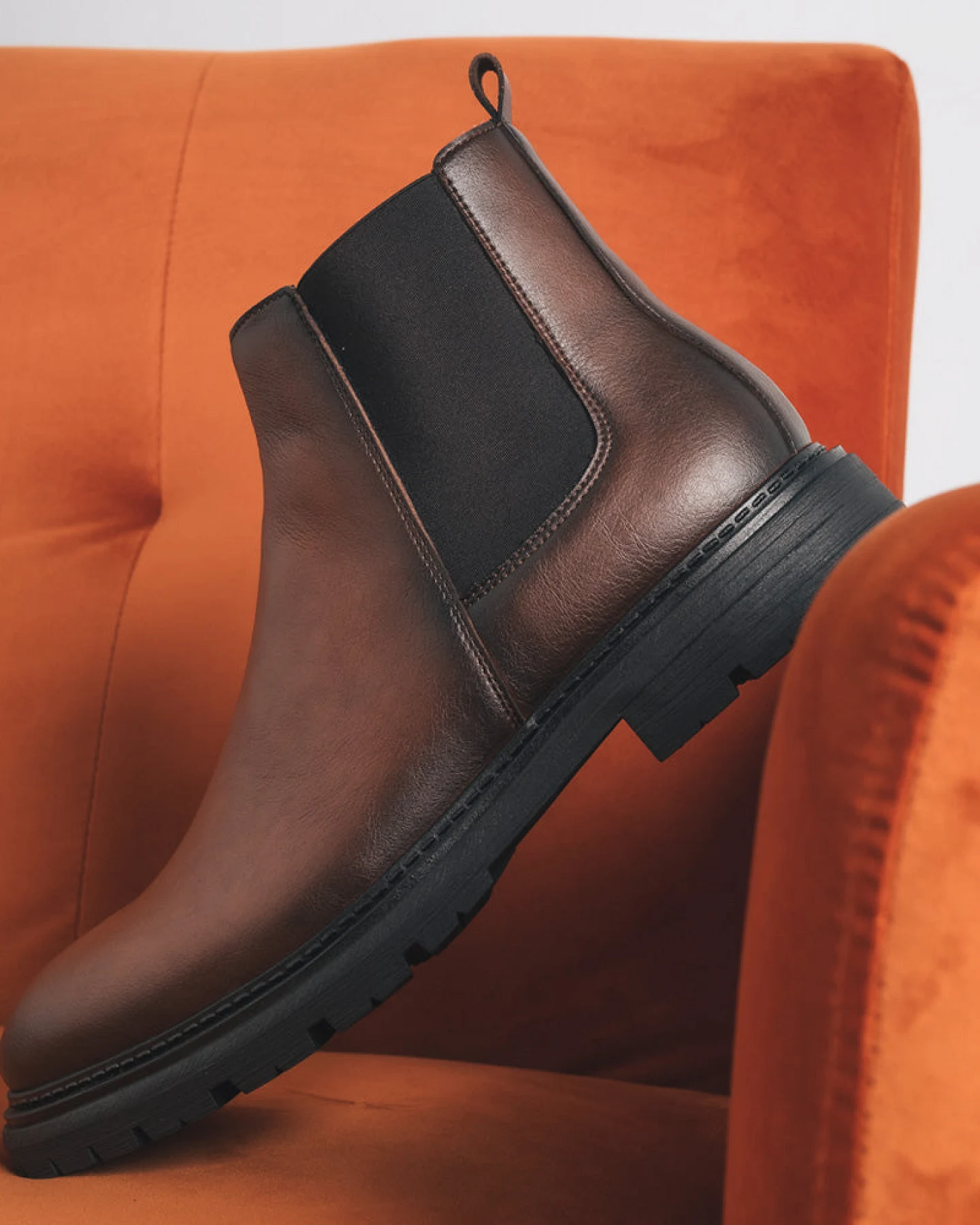 NAE Herren vegan Chelsea Stiefel Lukas Braun – Ansicht 2