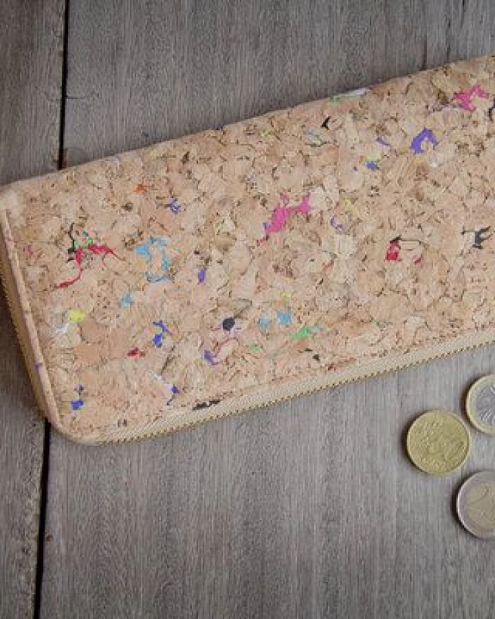 BY COPALA Portemonnaie - Wallet, Vegan Cork, Brieftasche aus Kork mit Zipper
