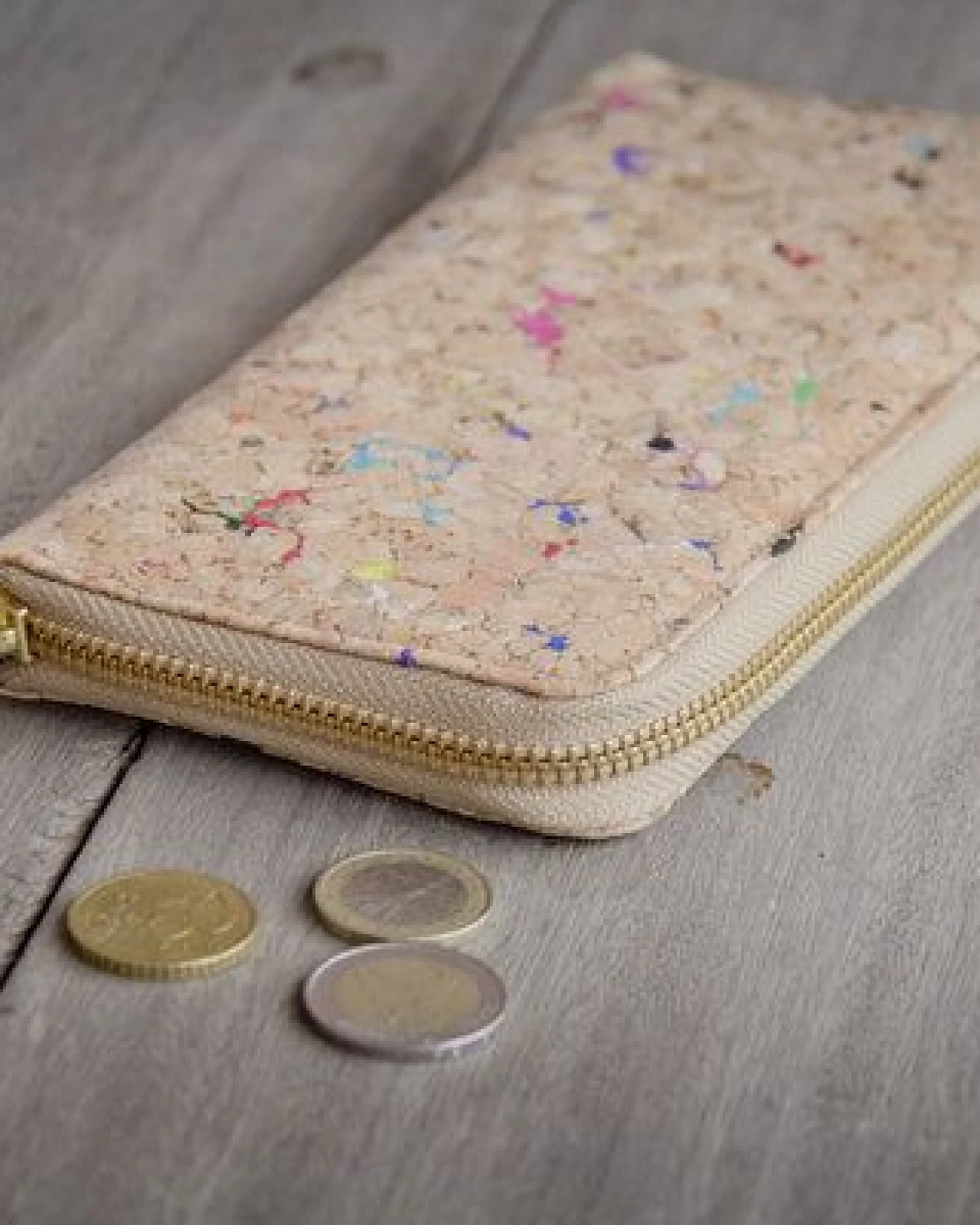 BY COPALA Portemonnaie - Wallet, Vegan Cork, Brieftasche aus Kork mit Zipper – Ansicht 3