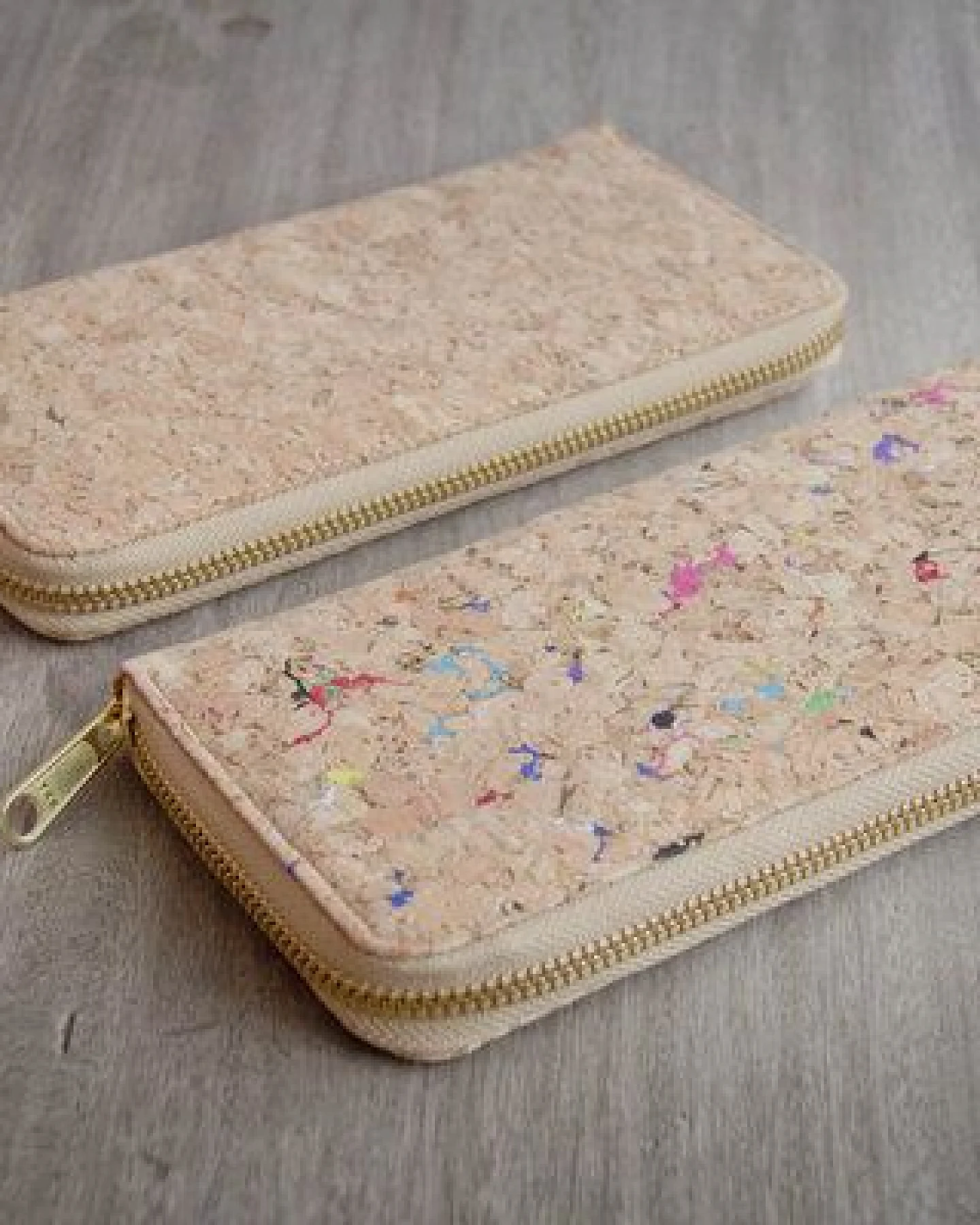 BY COPALA Portemonnaie - Wallet, Vegan Cork, Brieftasche aus Kork mit Zipper – Ansicht 4