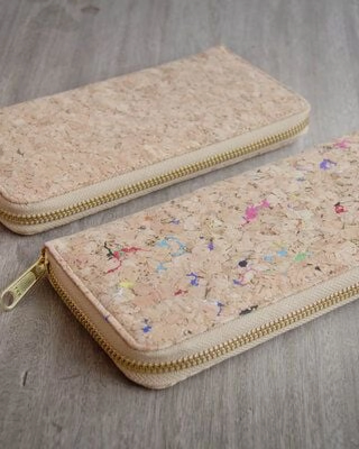 BY COPALA Portemonnaie - Wallet, Vegan Cork, Brieftasche aus Kork mit Zipper – Ansicht 4