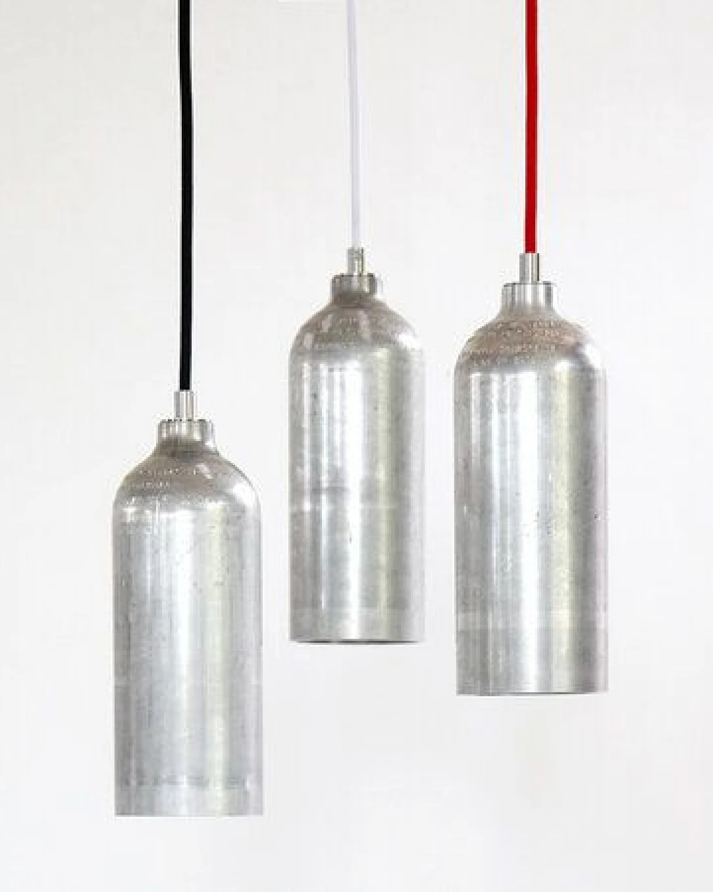 werkvoll by Lena Peter Recycling Gasflaschen - Hängleuchte FIRELIGHT silber – Ansicht 3