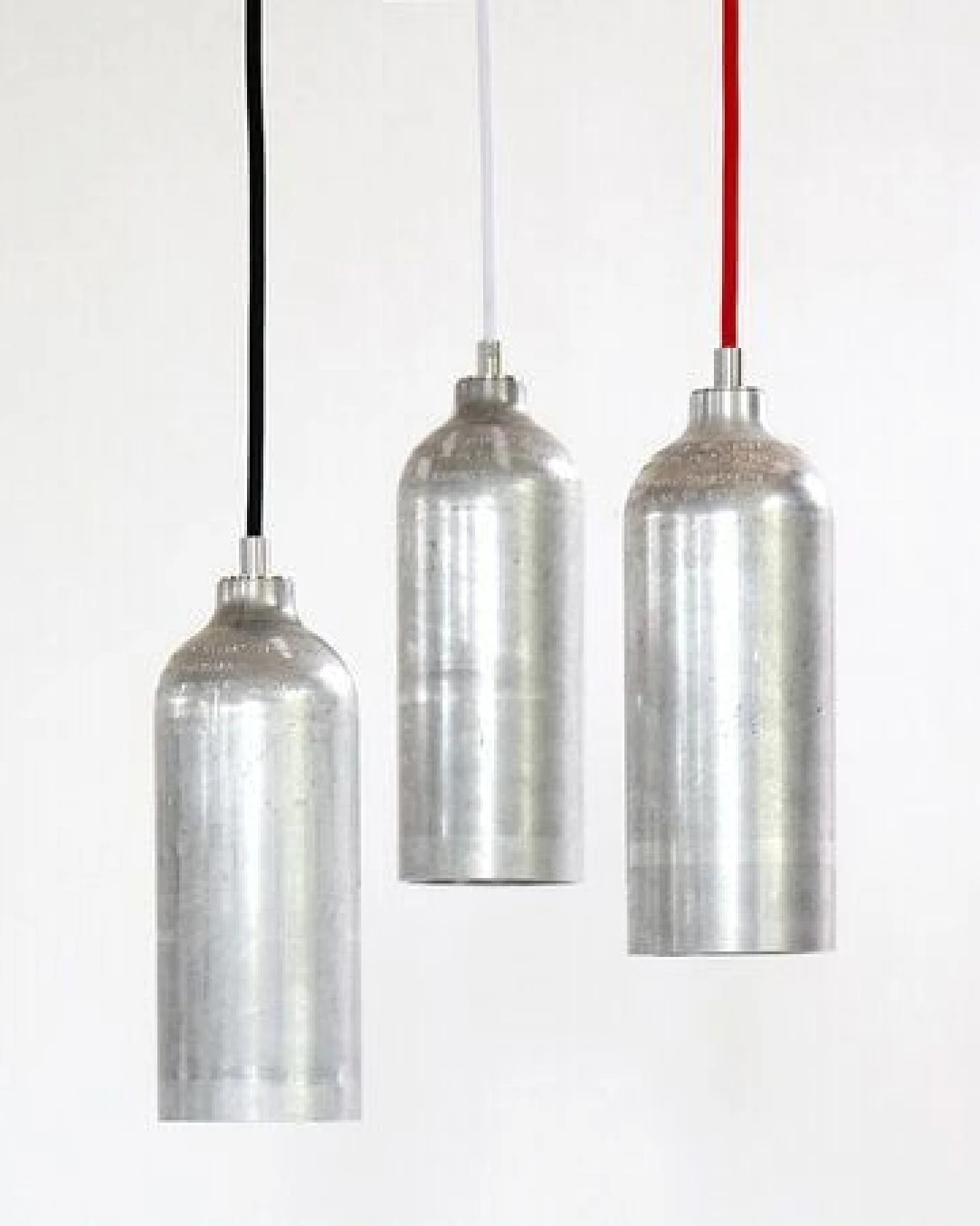 werkvoll by Lena Peter Recycling Gasflaschen - Hängleuchte FIRELIGHT silber – Ansicht 3