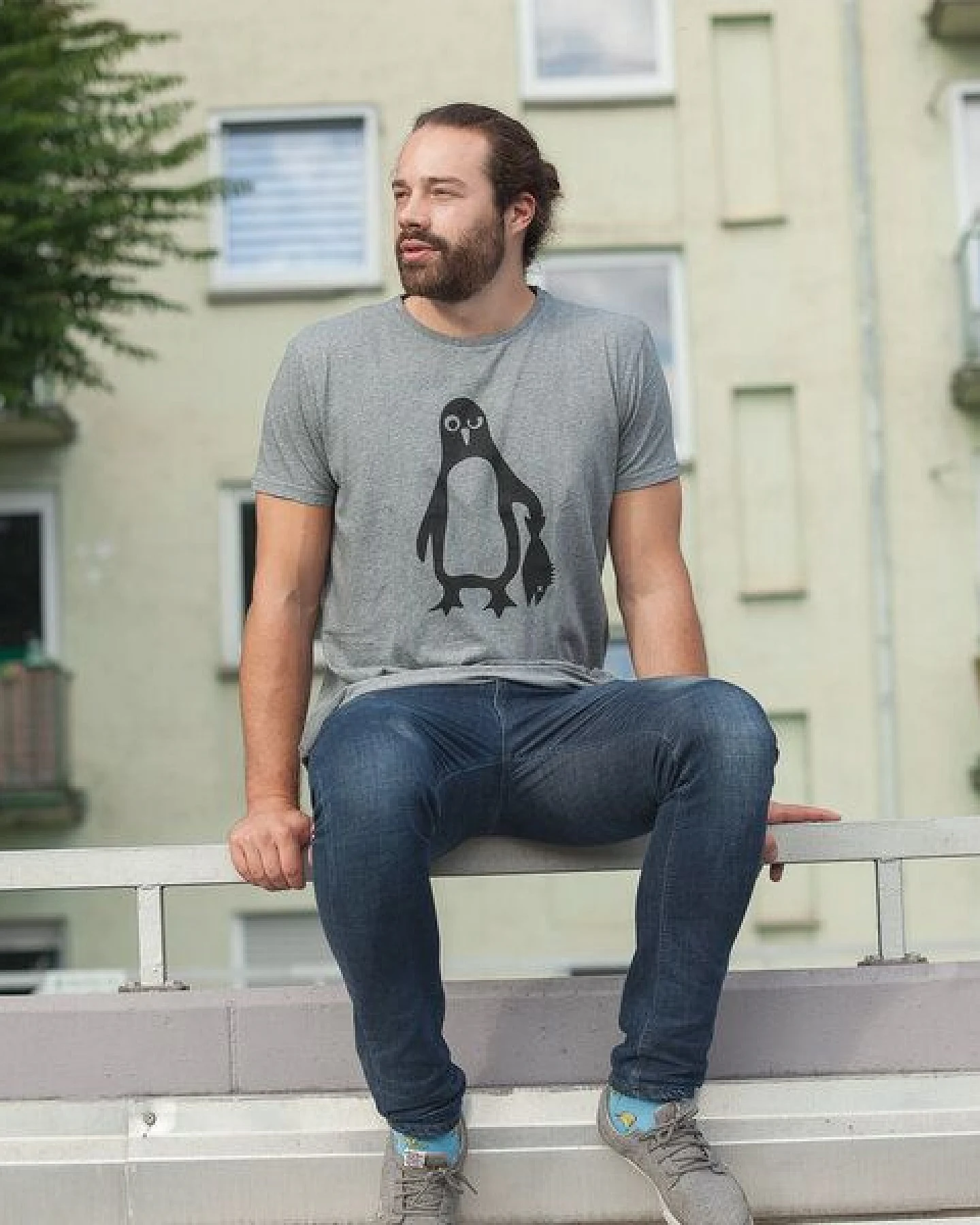 päfjes Pinguin Paul - Fair Wear Männer Bio T-Shirt – Ansicht 2