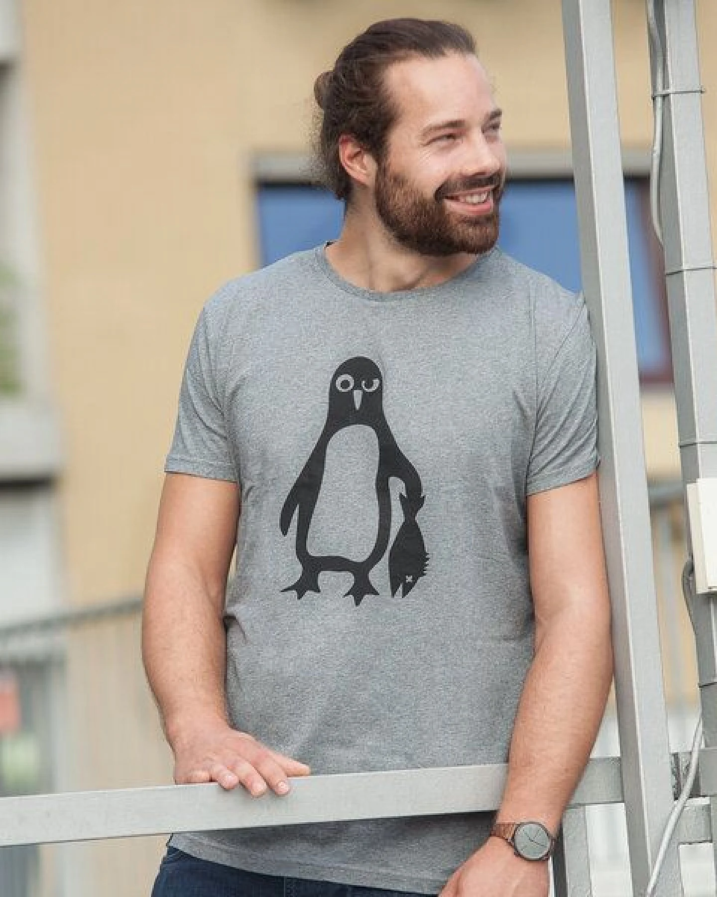 päfjes Pinguin Paul - Fair Wear Männer Bio T-Shirt – Ansicht 2