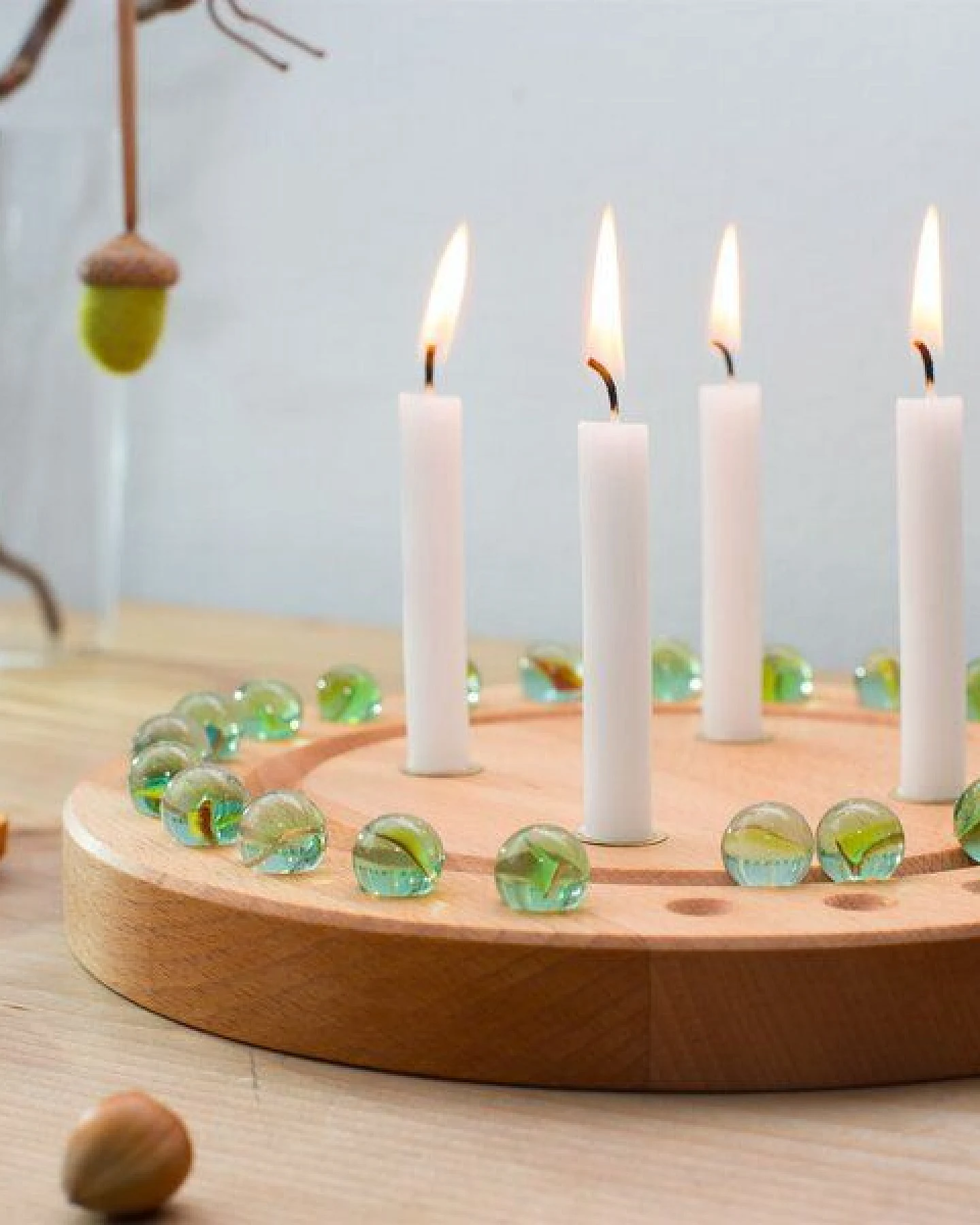 klotzaufklotz Adventskalender und Adventskranz mit Baumkerzen – Ansicht 2