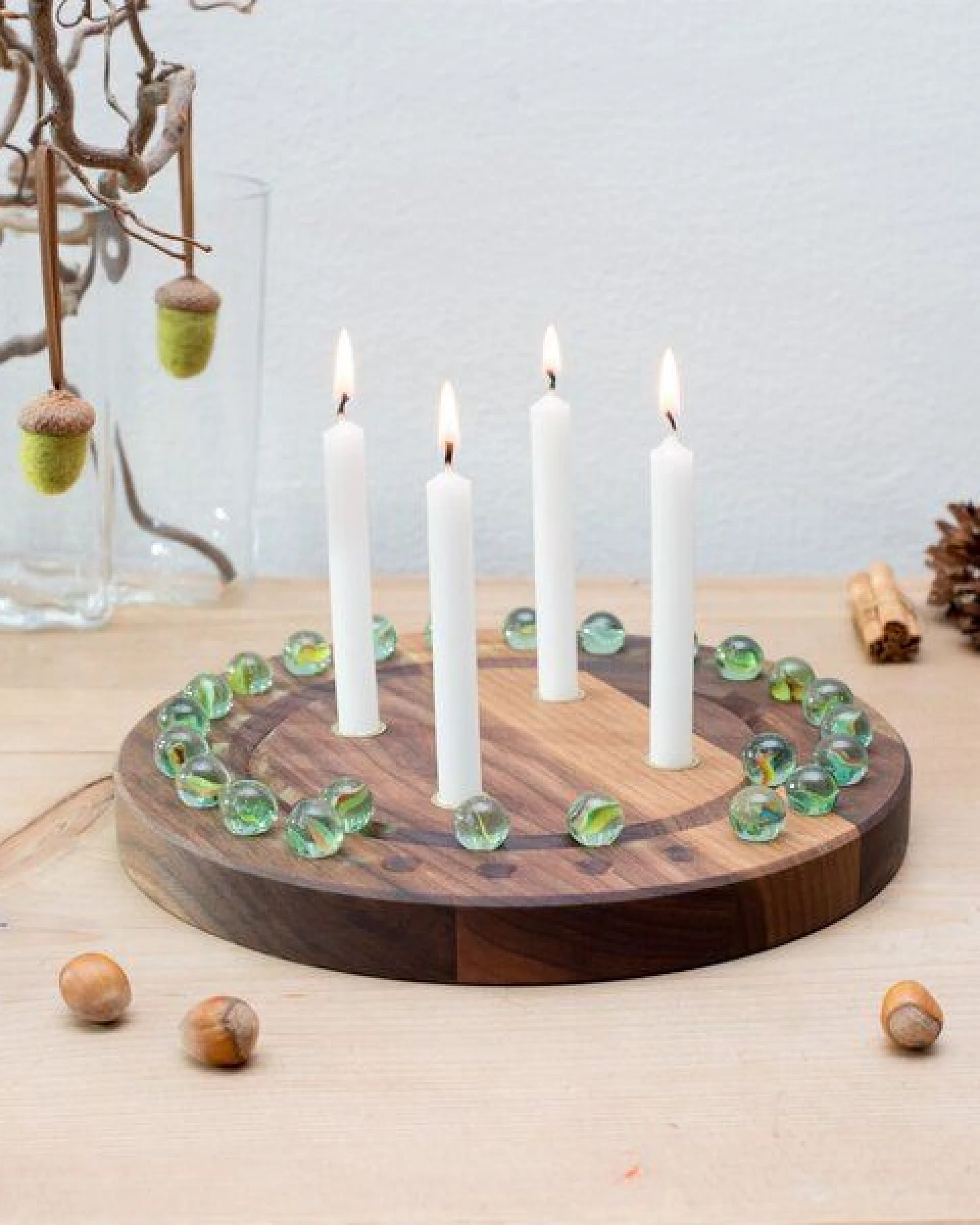 klotzaufklotz Adventskalender und Adventskranz mit Baumkerzen – Ansicht 2