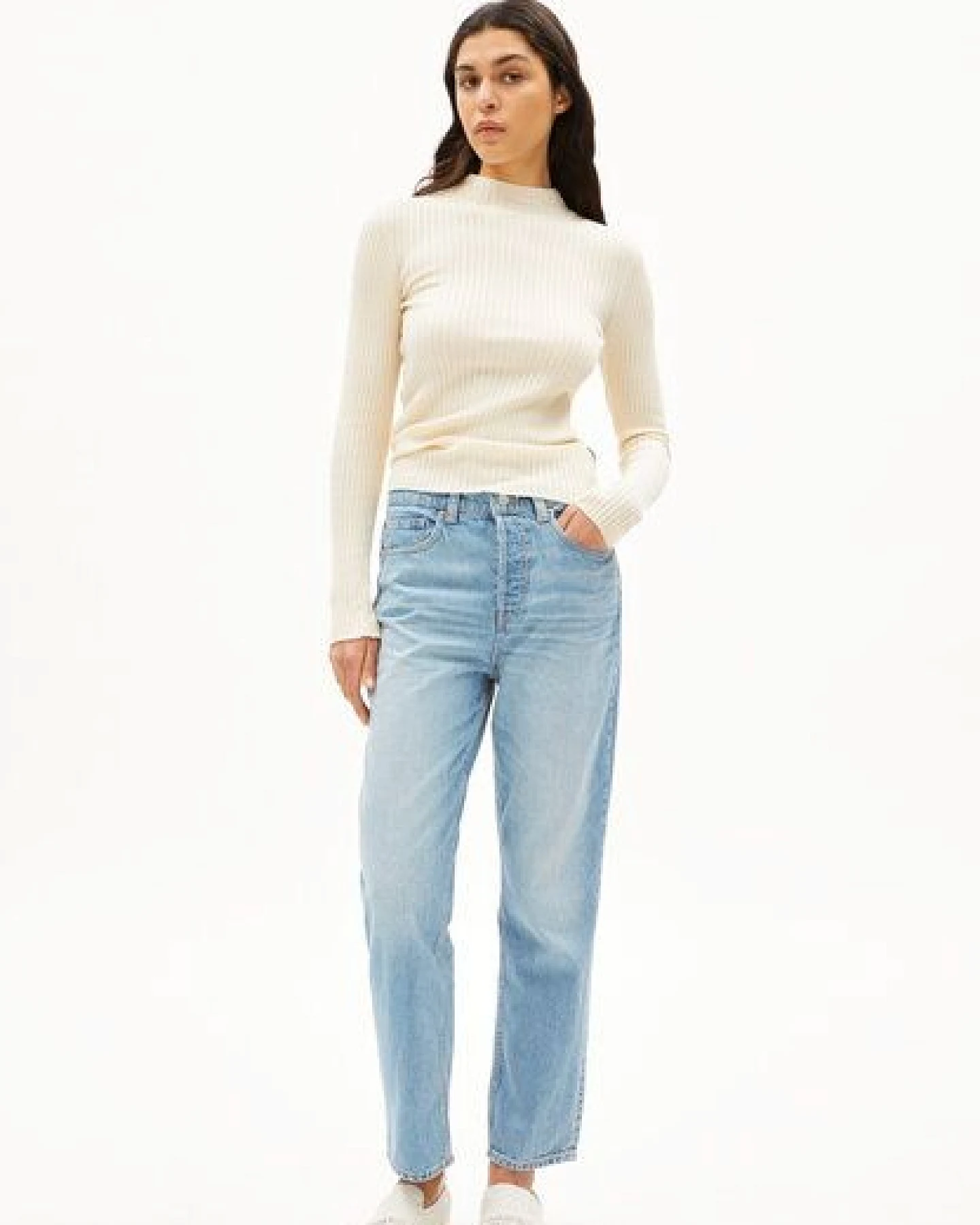 ARMEDANGELS ALAANIA Damen Pullover Slim Fit aus Bio-Baumwolle – Ansicht 4