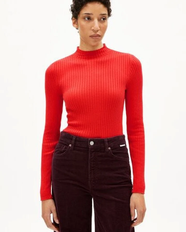 Produktseite: ARMEDANGELS ALAANIA Damen Pullover Slim Fit aus Bio-Baumwolle