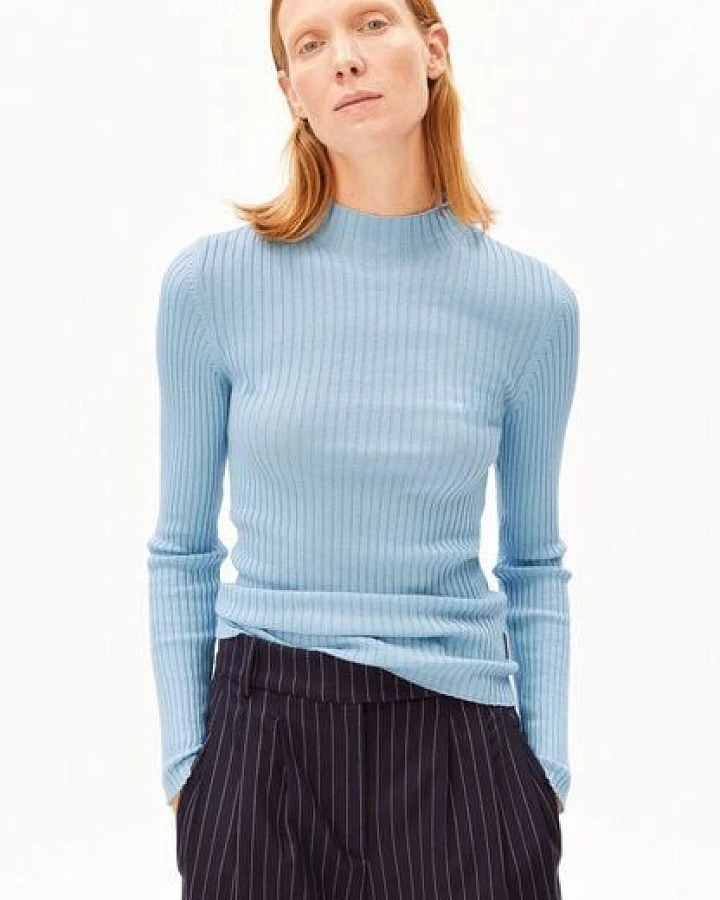 Produktseite: ARMEDANGELS ALAANIA Damen Pullover Slim Fit aus Bio-Baumwolle