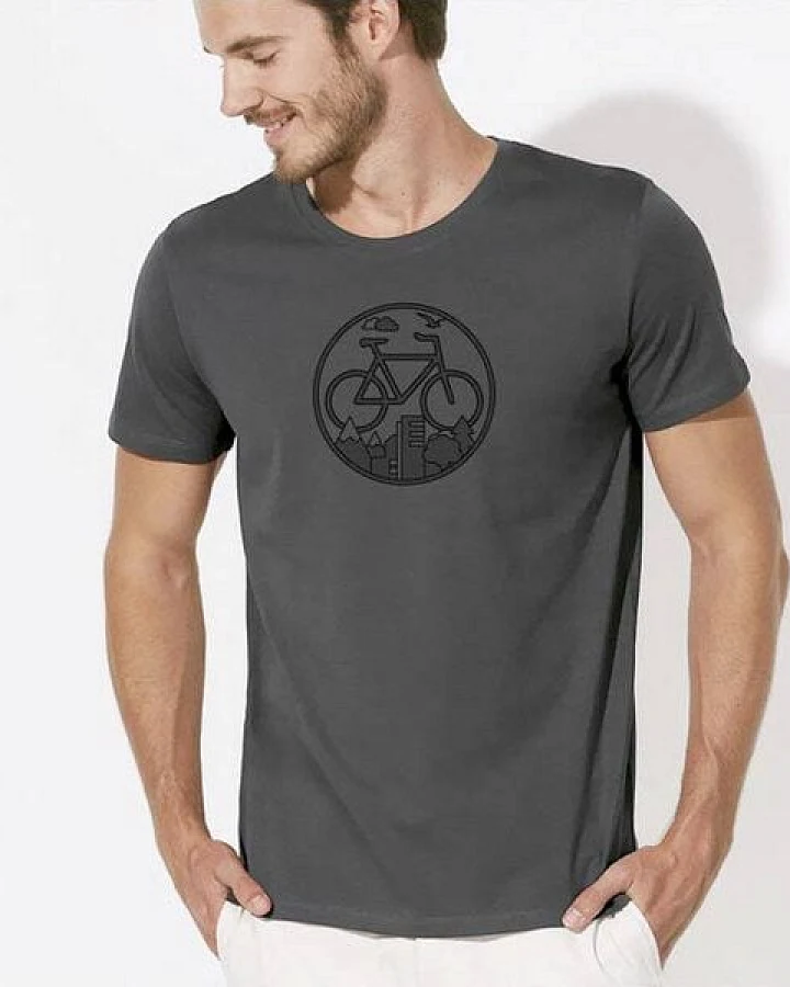 Picopoc Fahrrad / Bike T-Shirt in Grau & Schwarz